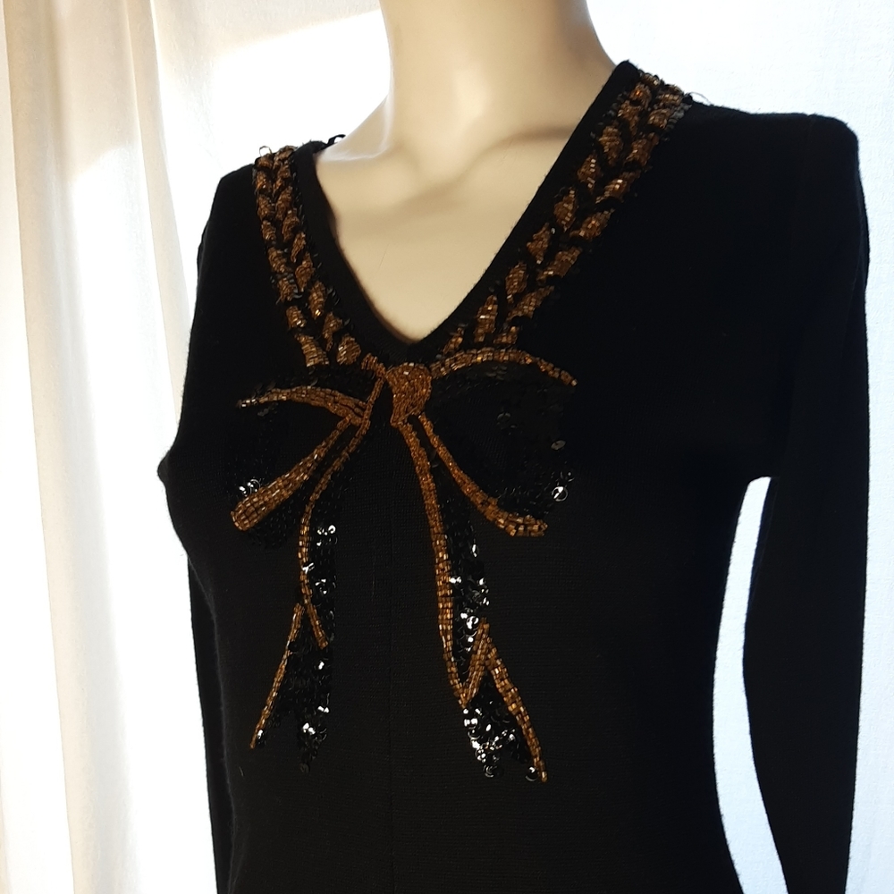 Vintage Raoul Hong Kong Wool Dress M Petite